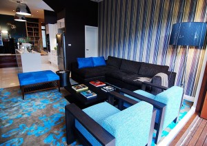 Blue interior colored room